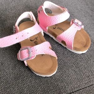 Infants Birkenstock sandals.